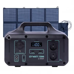 Pack Station d'énergie portative IZYWATT 1200 + Panneau solaire 160W - ORIUM