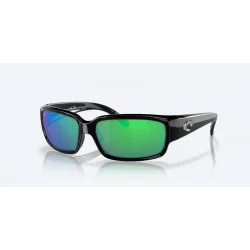 Lunettes Caballito - Shiny Black / Green Mirror 580P - COSTA DEL MAR