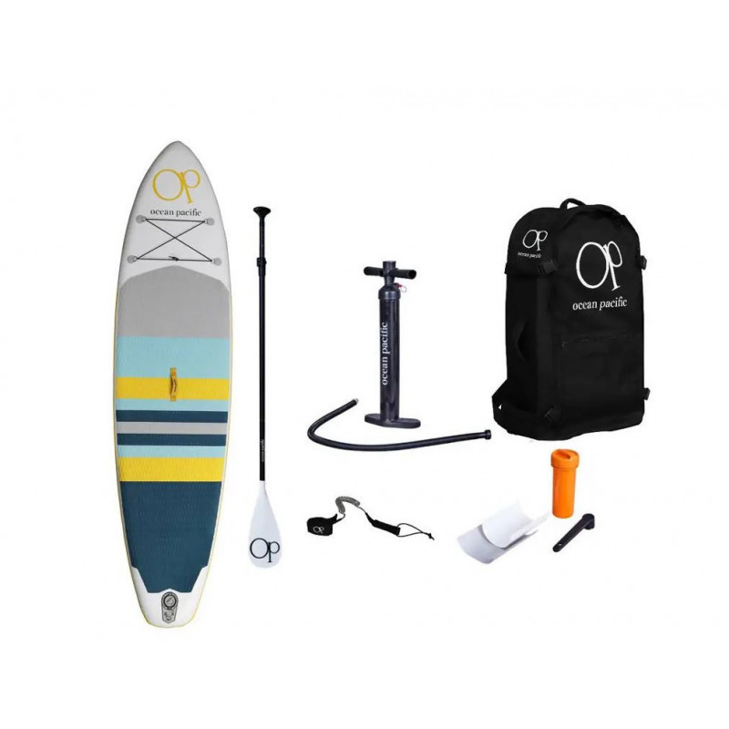 paddle malibu lite 10'6 blanc gris jaune