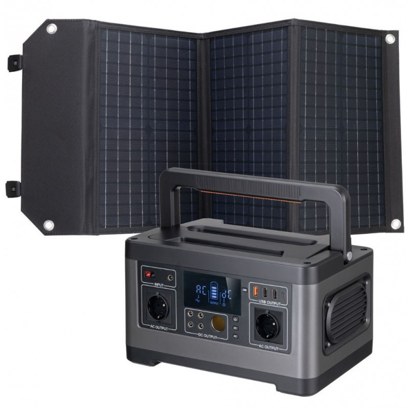 set station d'alimentation 500w + panneau 60w